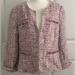 White House Black Market Textured Pink Blazer